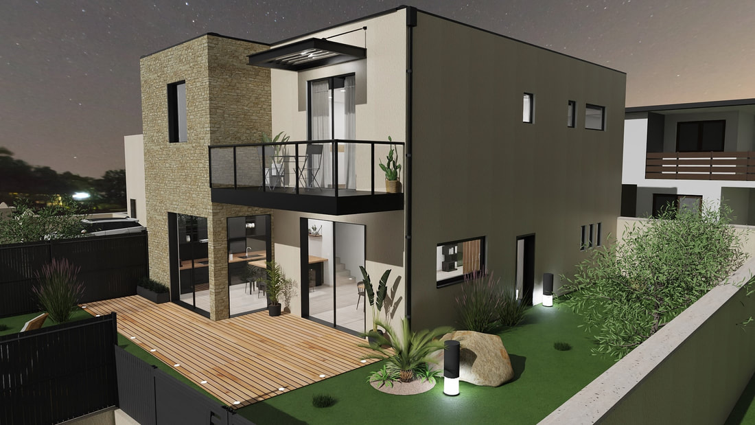 Maison neuve home staging virtuel sud France